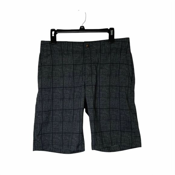 Men's Callaway Gray Plaid‎ Performance Wicking Flex Golf Shorts 32 - Picture 1 of 4